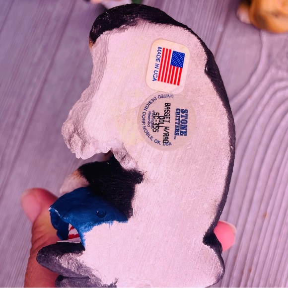 Bundle of 9 basset hound figurines sculptures and trivet tile decorations dog - Picture 8 of 16